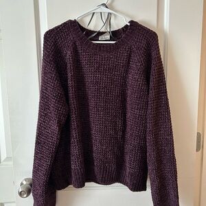Cozy Purple Knit Sweater